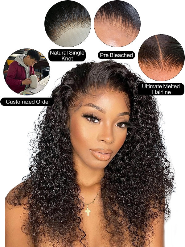 Chinalacewig High Quality Human Hair Wigs HD Lace Brown Highlights Wig CH01