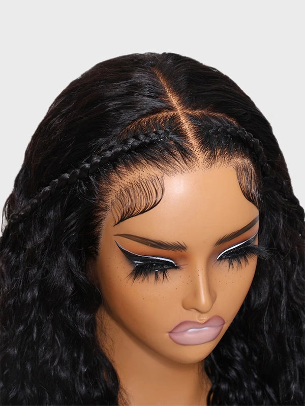 Chinalacewig Tangleless Knotless Boho Box Braided Wig  Human Hair Boho Curls Human Hair Wigs