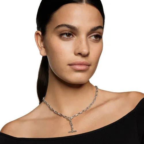 DY Madison Toggle Chain Necklace in Sterling Silver, 16"