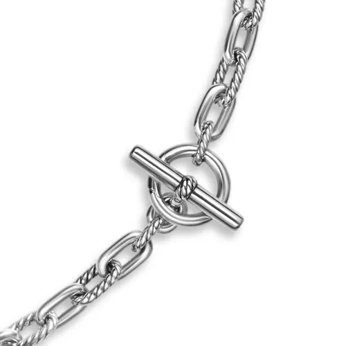 DY Madison Toggle Chain Necklace in Sterling Silver, 16"