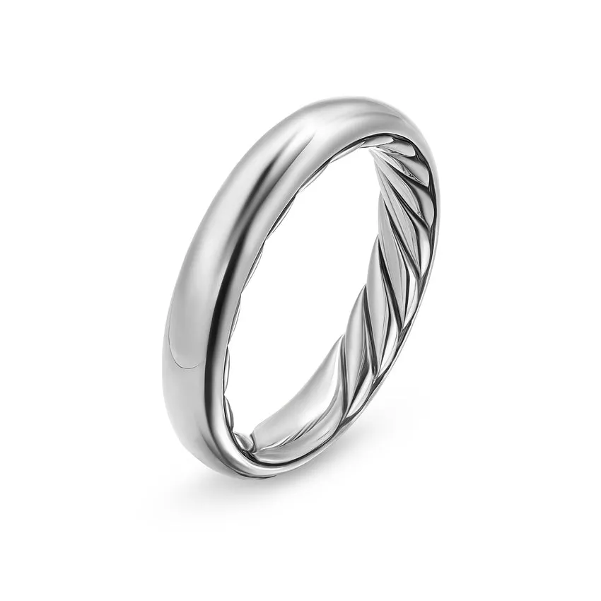 DY Mercer Band in Sterling Silver, 3.7mm, Size 6