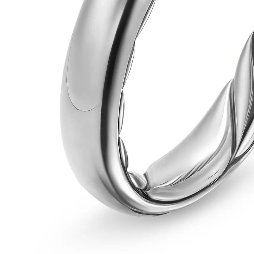 DY Mercer Band in Sterling Silver, 3.7mm, Size 7.5