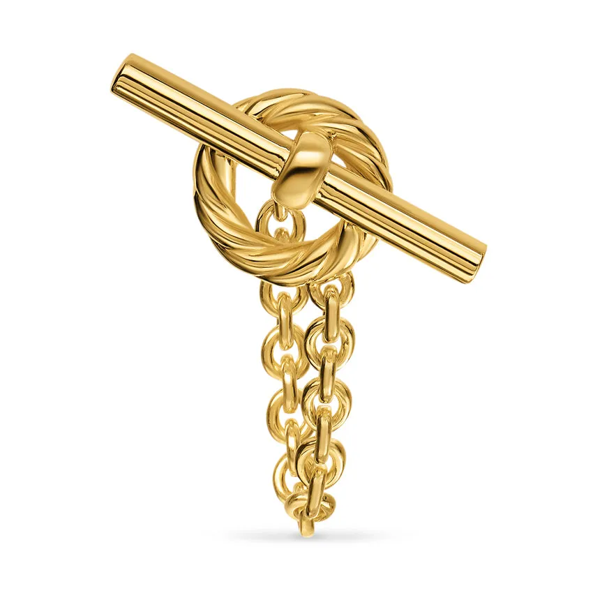 DY Mercer Bold Toggle Chain Stud Earrings in 18K Yellow Gold, 50.4mm