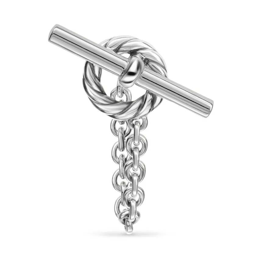 DY Mercer Bold Toggle Chain Stud Earrings in Sterling Silver, 50.4mm