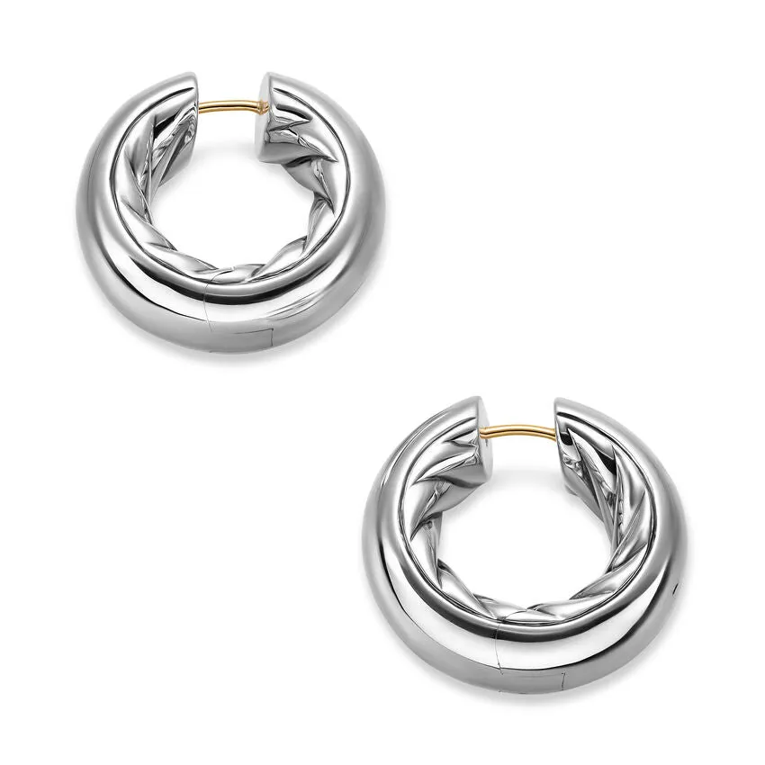 DY Mercer Hoop Earrings in Sterling Silver, 24.7mm