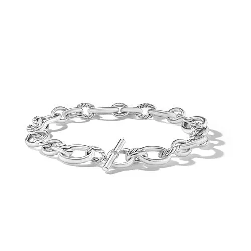 DY Mercer Necklace in Sterling Silver with Pavé Diamonds