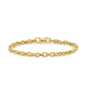 DY Mercer Petite Chain Bracelet in 18K Yellow Gold, 4.5mm, Size Medium
