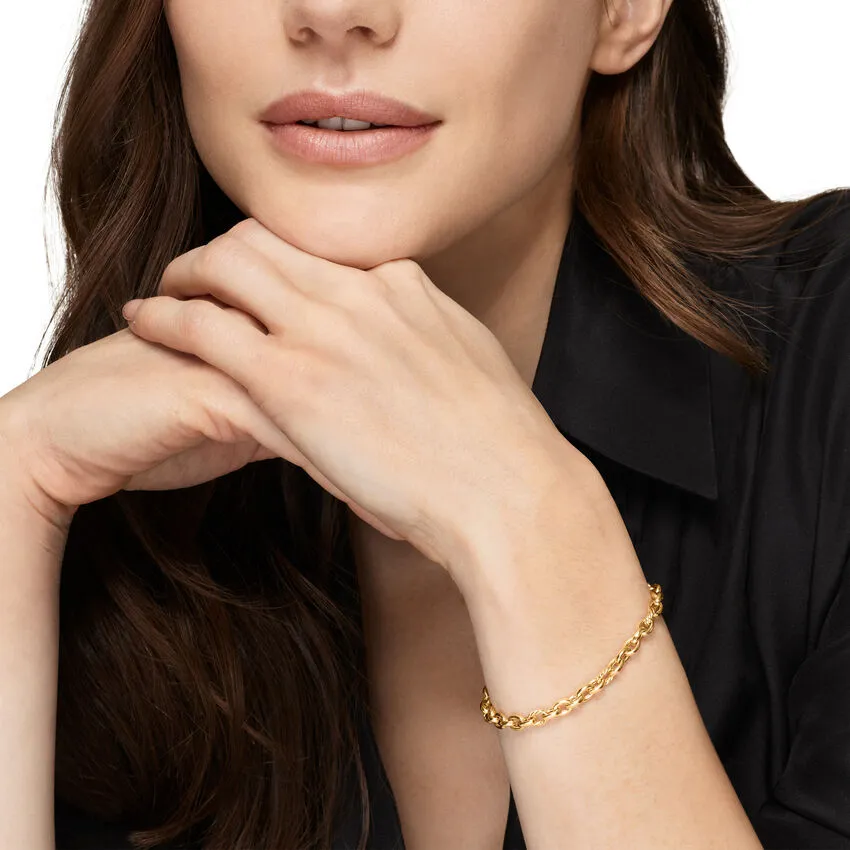 DY Mercer Petite Chain Bracelet in 18K Yellow Gold, 4.5mm, Size Small