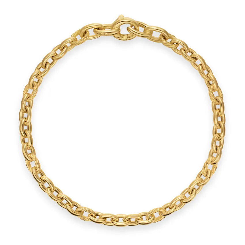 DY Mercer Petite Chain Bracelet in 18K Yellow Gold, 4.5mm, Size Small