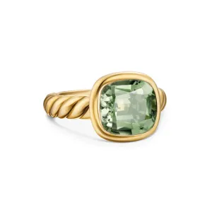 DY Mercer Stone Ring in 18K Yellow Gold with Prasiolite, 10mm, Size 7