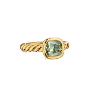 DY Mercer Stone Ring in 18K Yellow Gold with Prasiolite, 7mm, Size 6