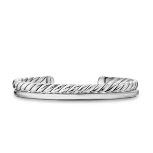 DY Mercer Two Row Cuff Bracelet in Sterling Silver, 8mm, Size Large