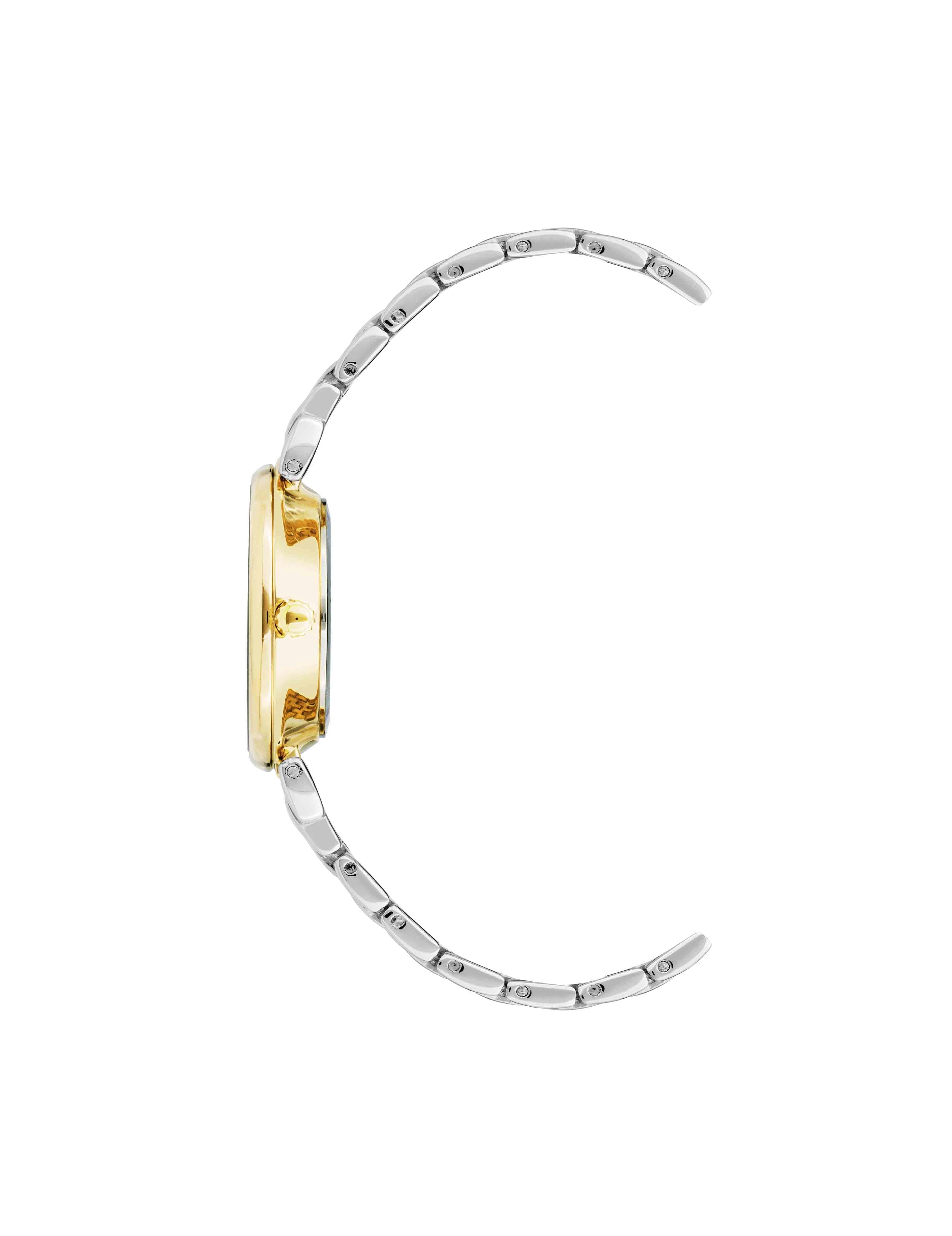 Embossed Floral Pattern Dial Watch