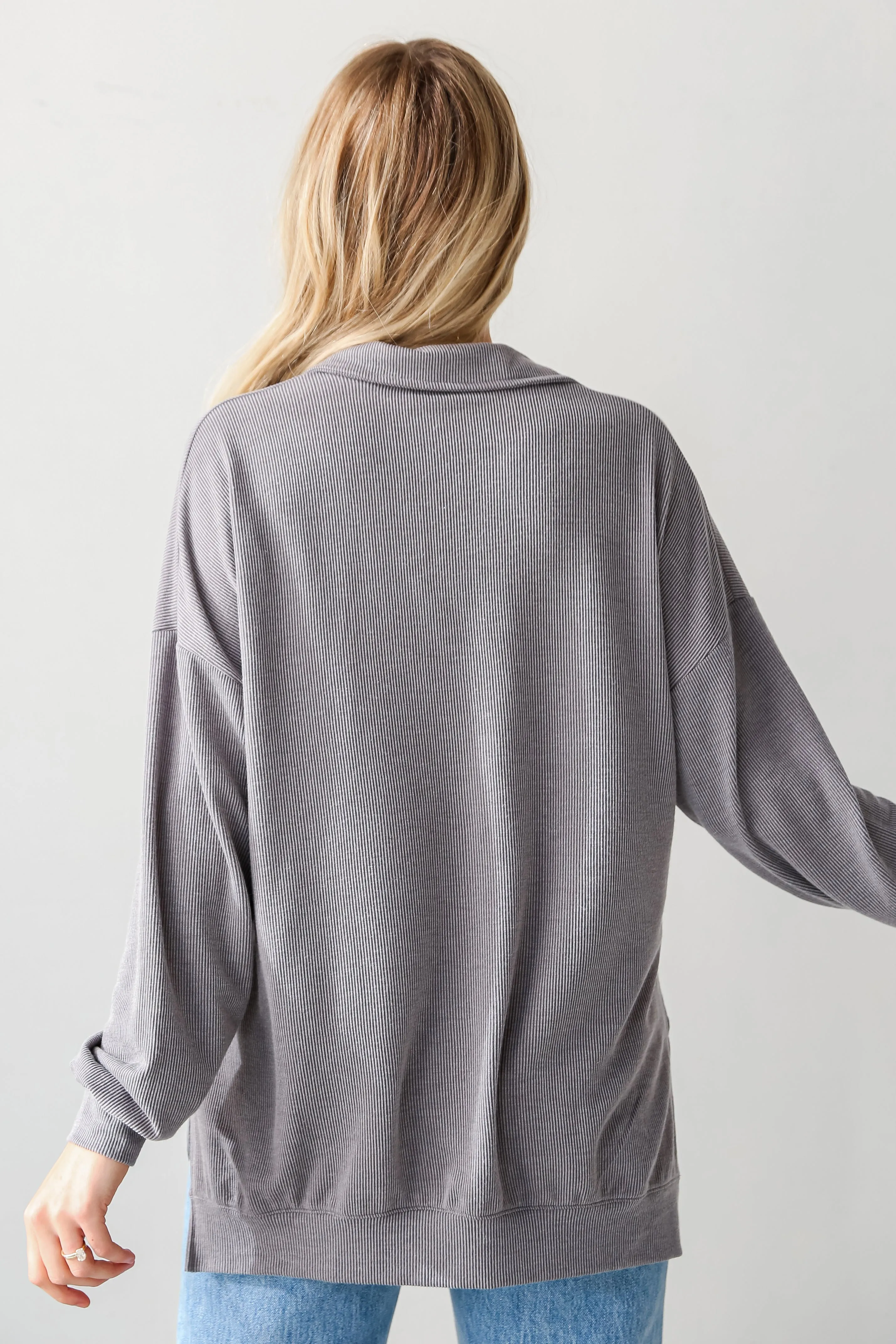 FINAL SALE - Now You Know Corded Collared Pullover
