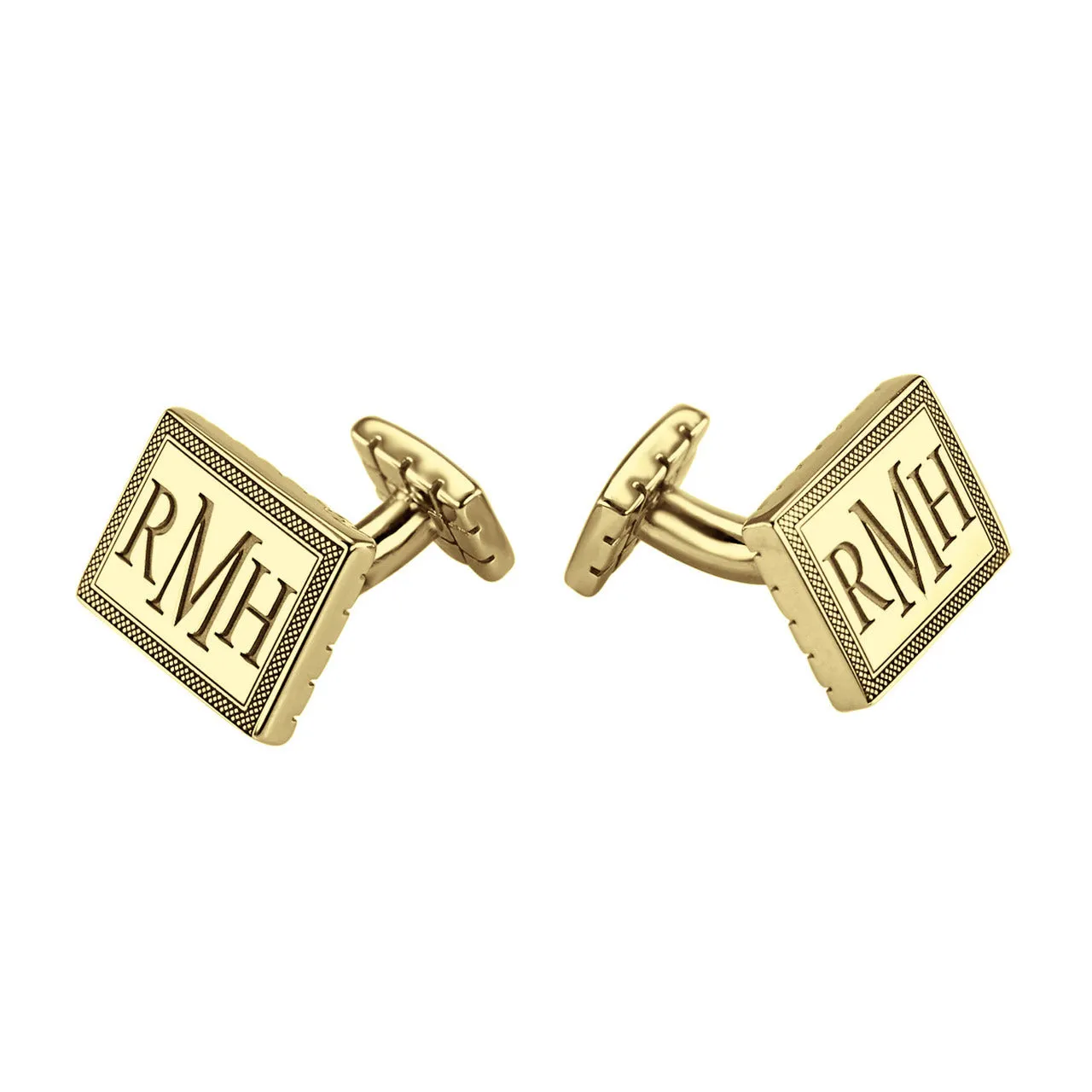 Fink's 18x13mm Rectangle Original Monogram Rope Cufflinks