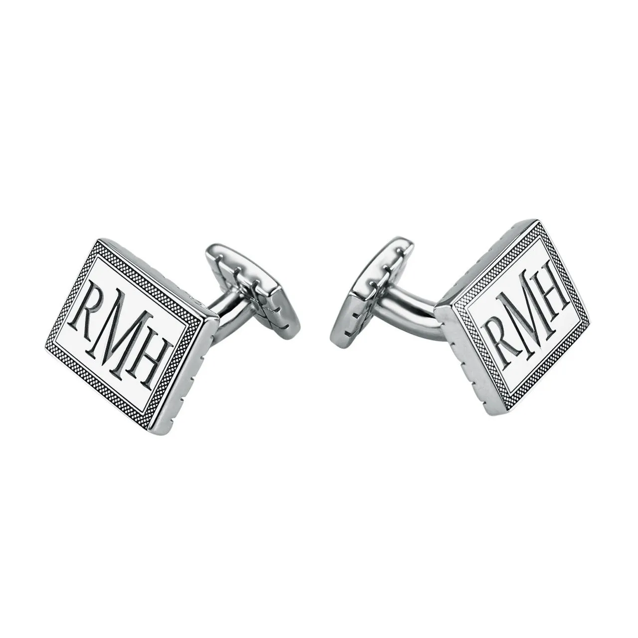Fink's 18x13mm Rectangle Original Monogram Rope Cufflinks