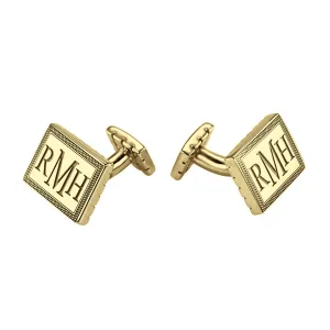 Fink's 18x13mm Rectangle Original Monogram Rope Cufflinks