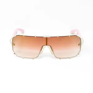 Giles Deacon Sunglasses Shield Pink and Graduated Gold