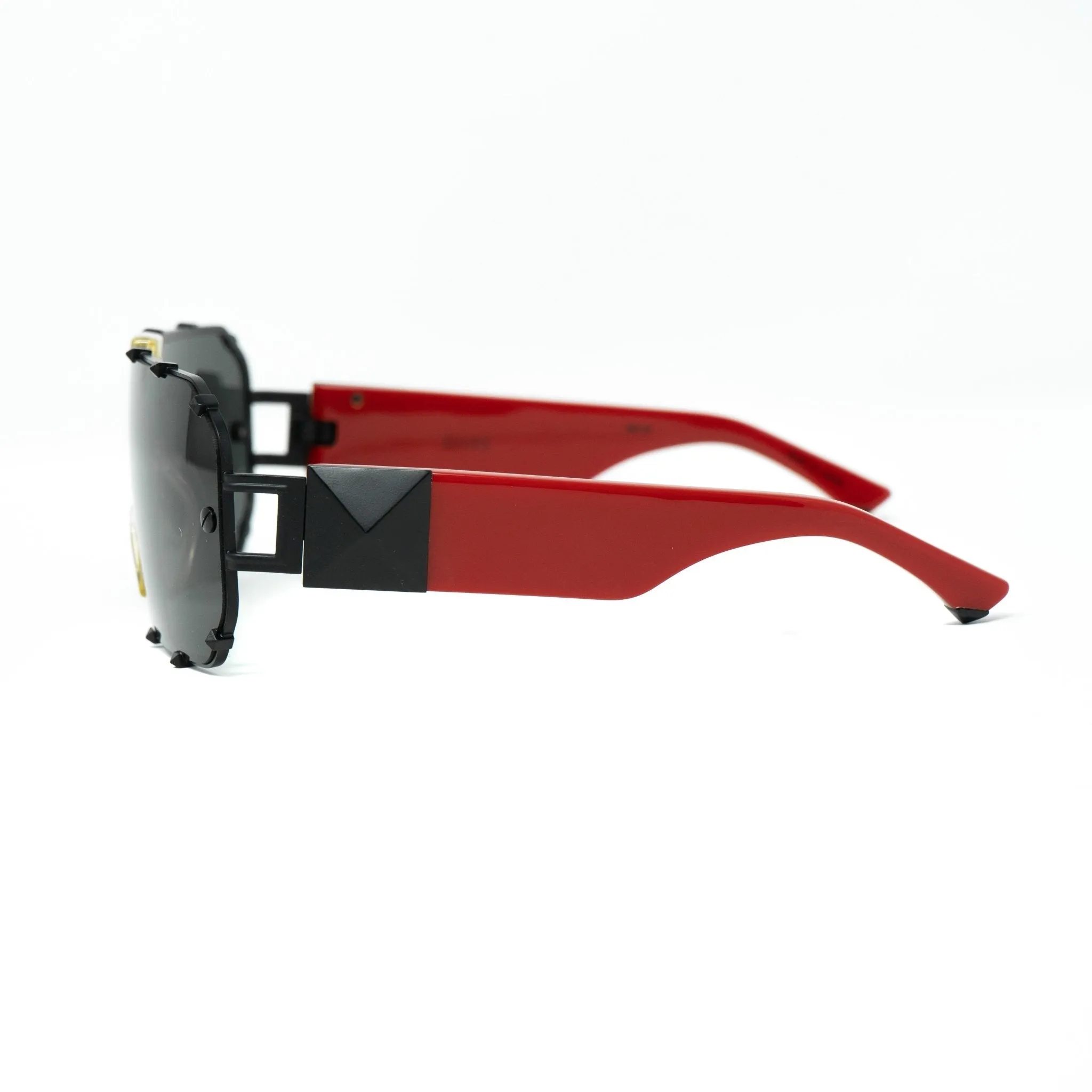 Giles Deacon Sunglasses Shield Red and Dark Grey