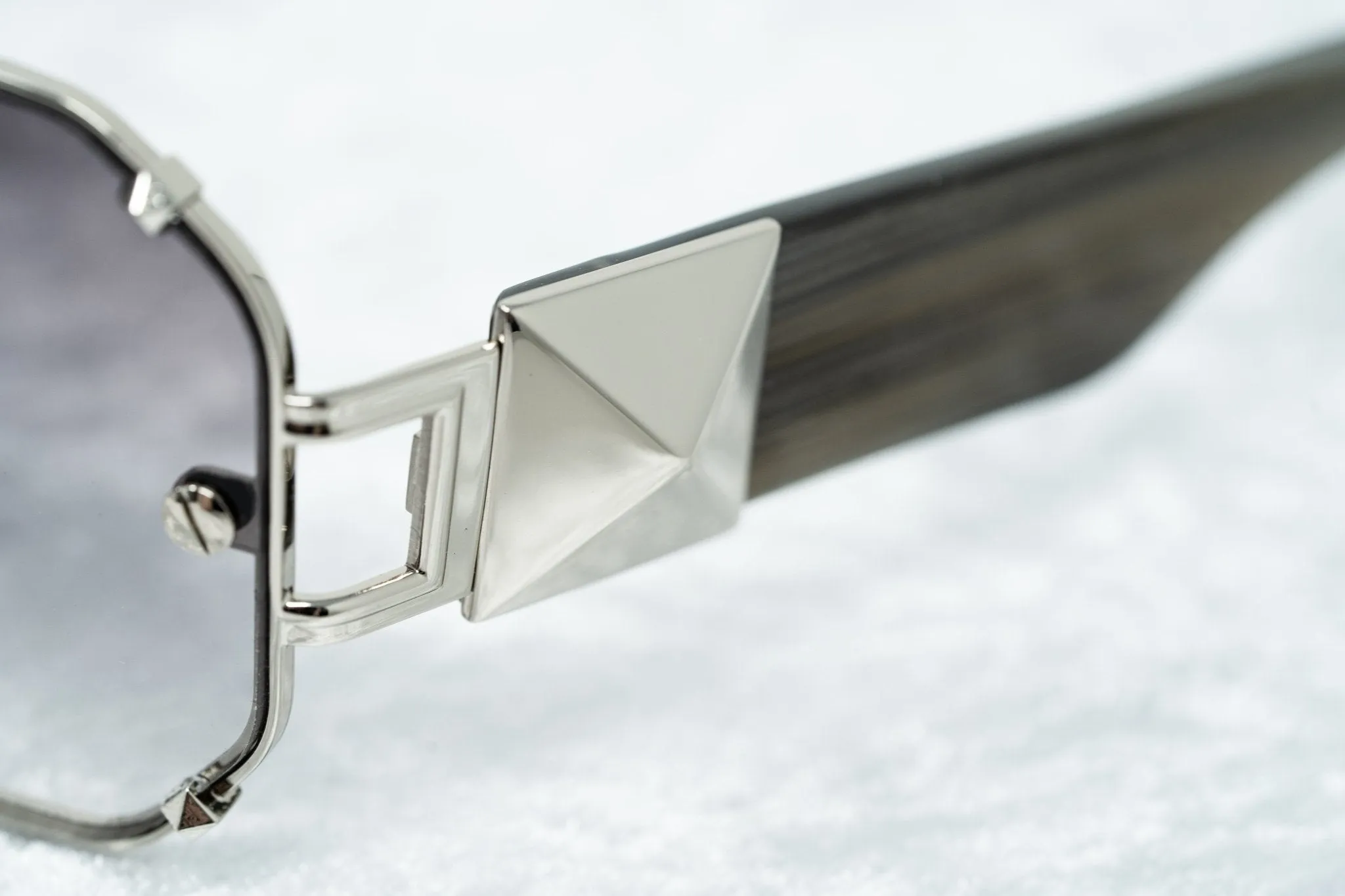 Giles Deacon Sunglasses Shield Silver and Grey