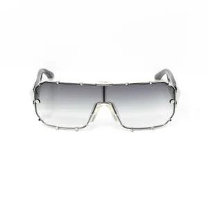 Giles Deacon Sunglasses Shield Silver and Grey