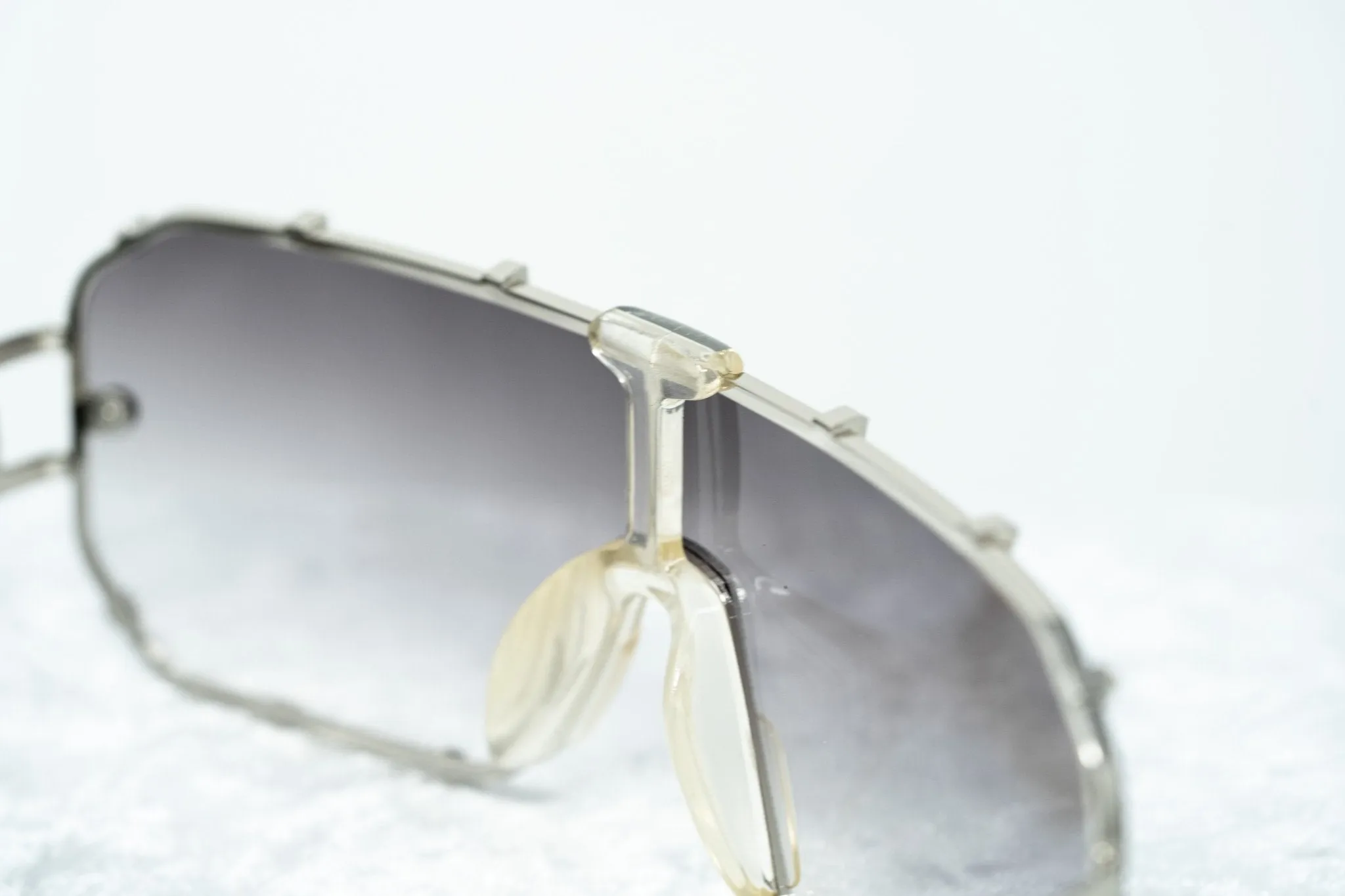 Giles Deacon Sunglasses Shield Silver and Grey
