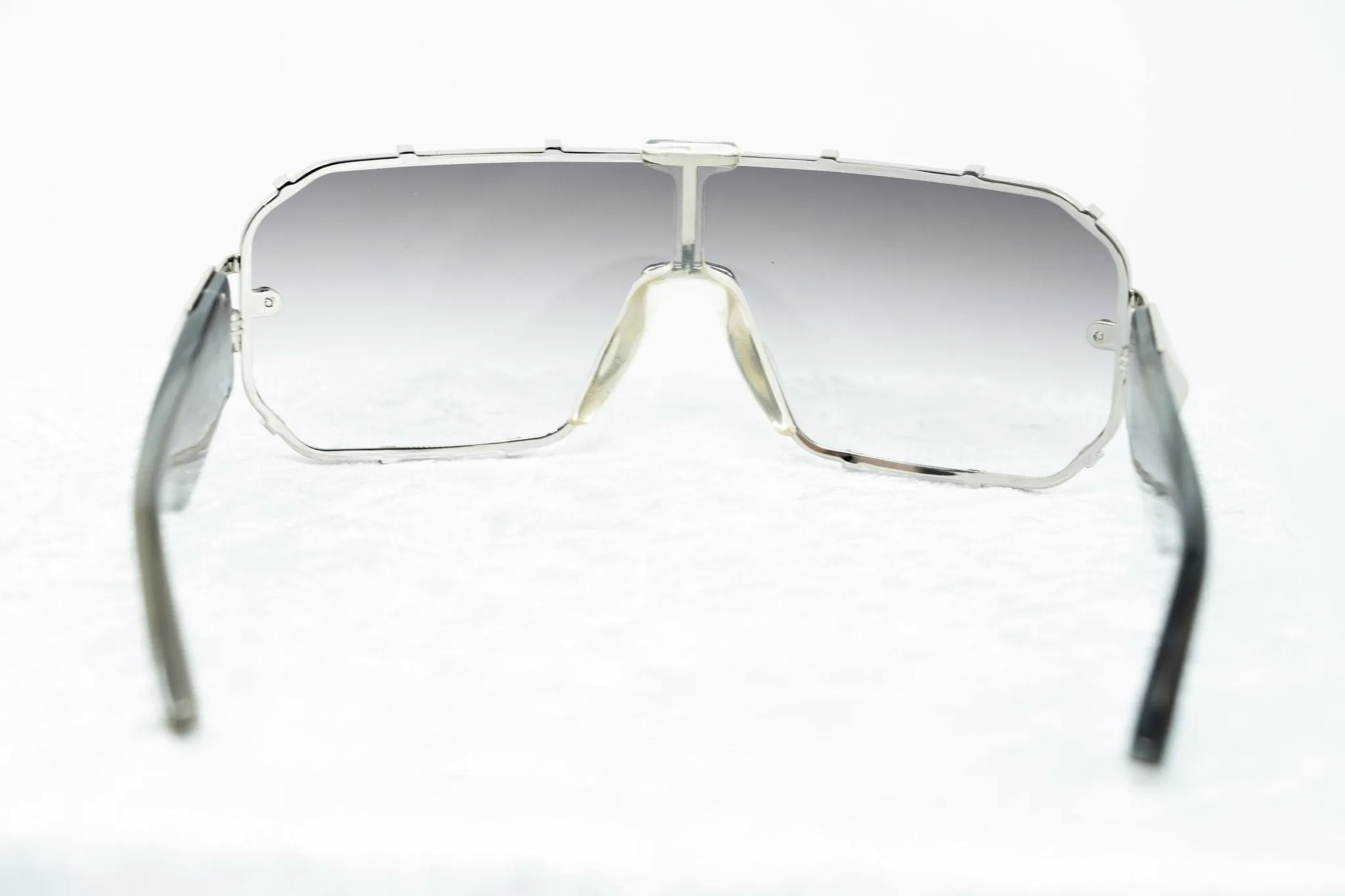 Giles Deacon Sunglasses Shield Silver and Grey