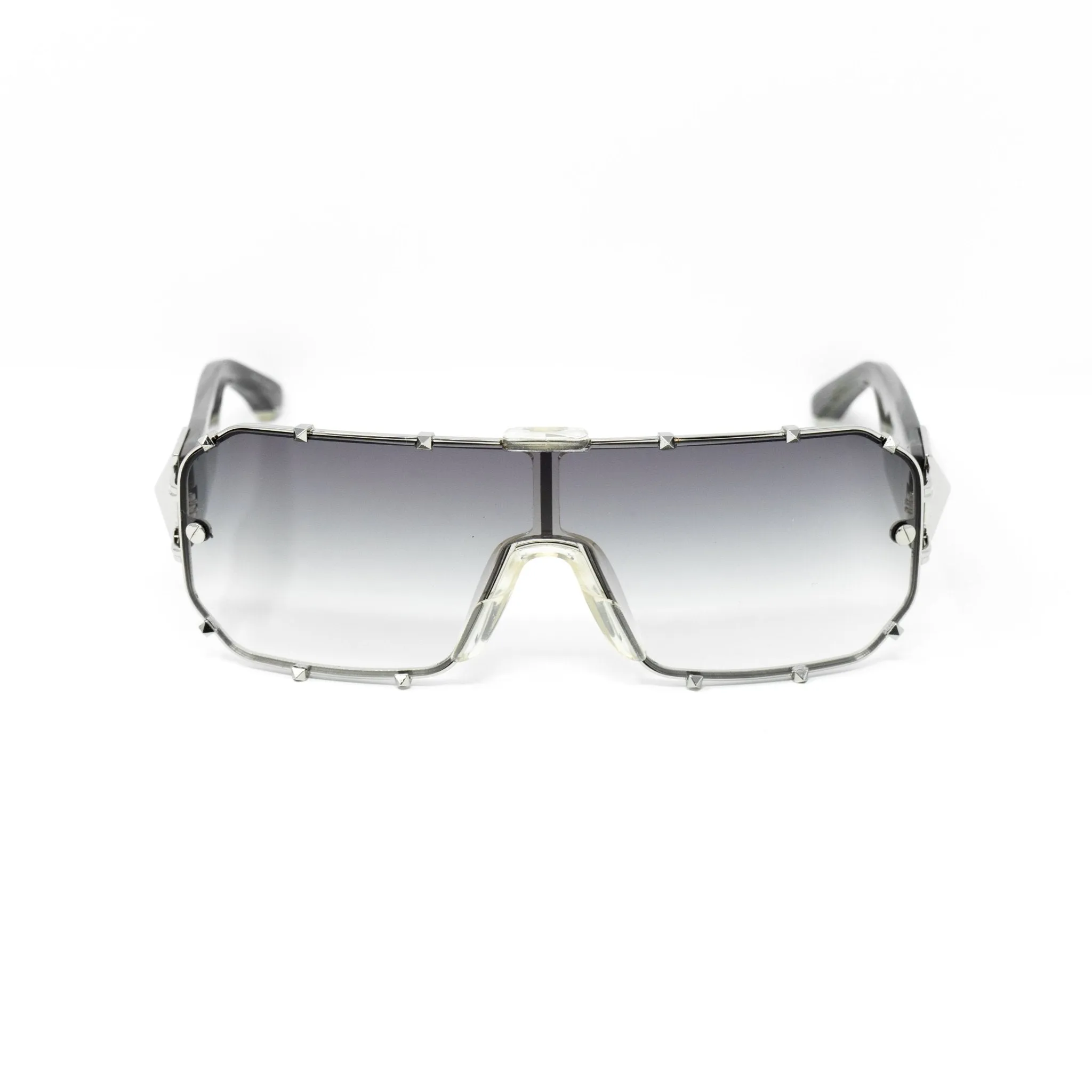Giles Deacon Sunglasses Shield Silver and Grey