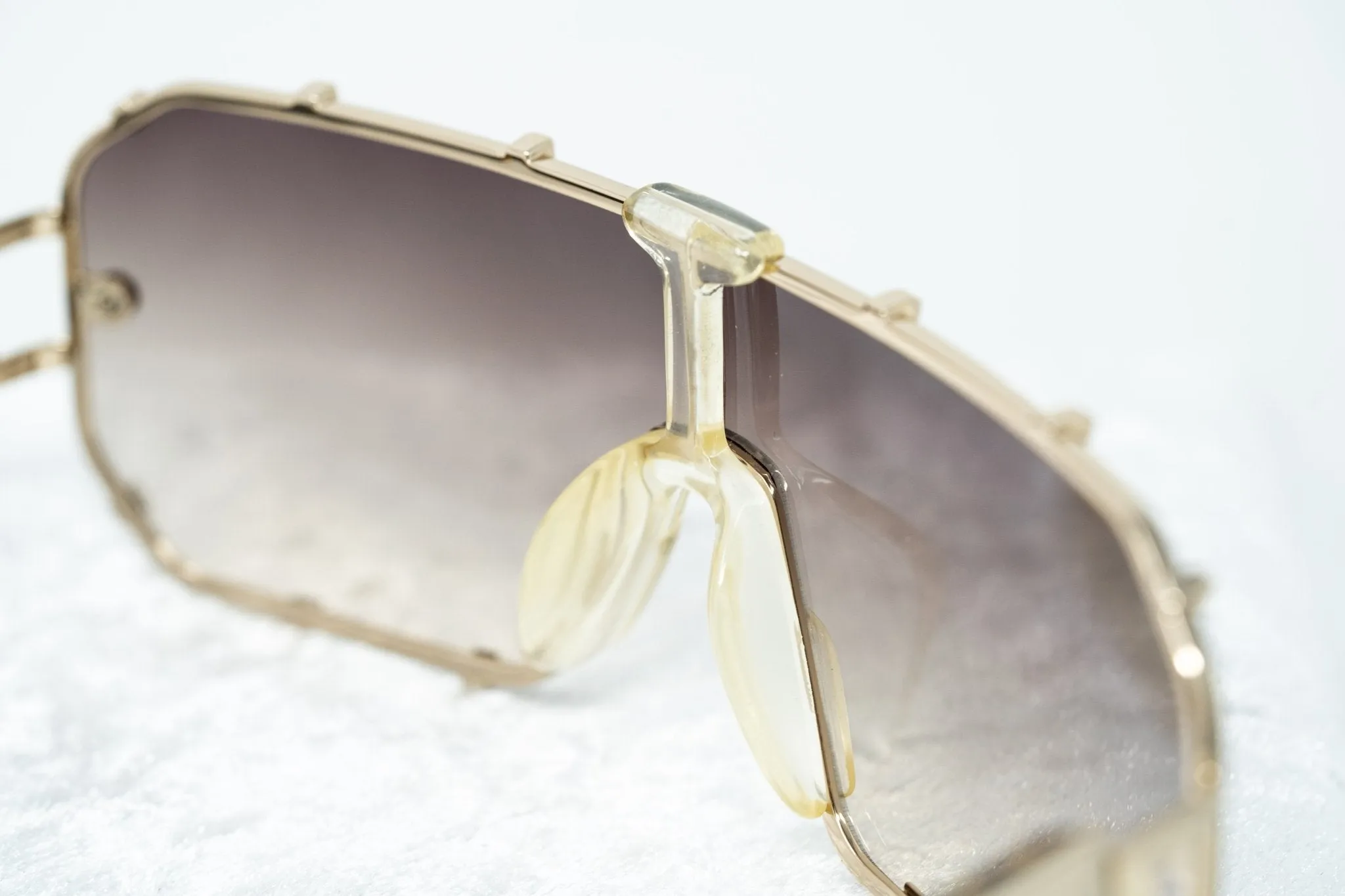 Giles Deacon Sunglasses Shield Tortoise Shell and Brown