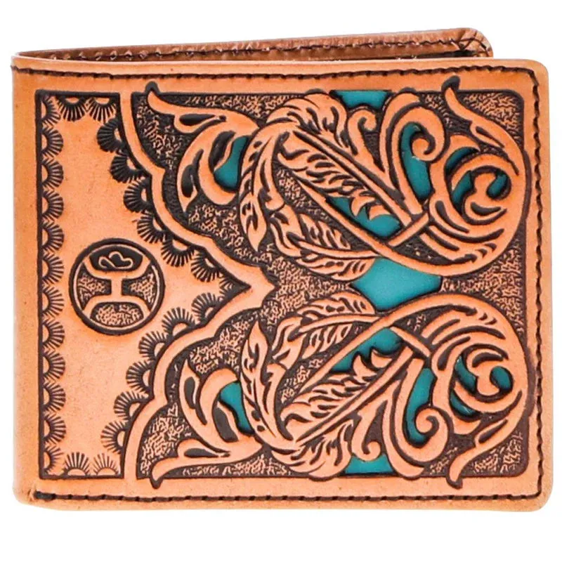 HOOey Phoenix (Tan/Turquoise) - Men's Bifold Wallet