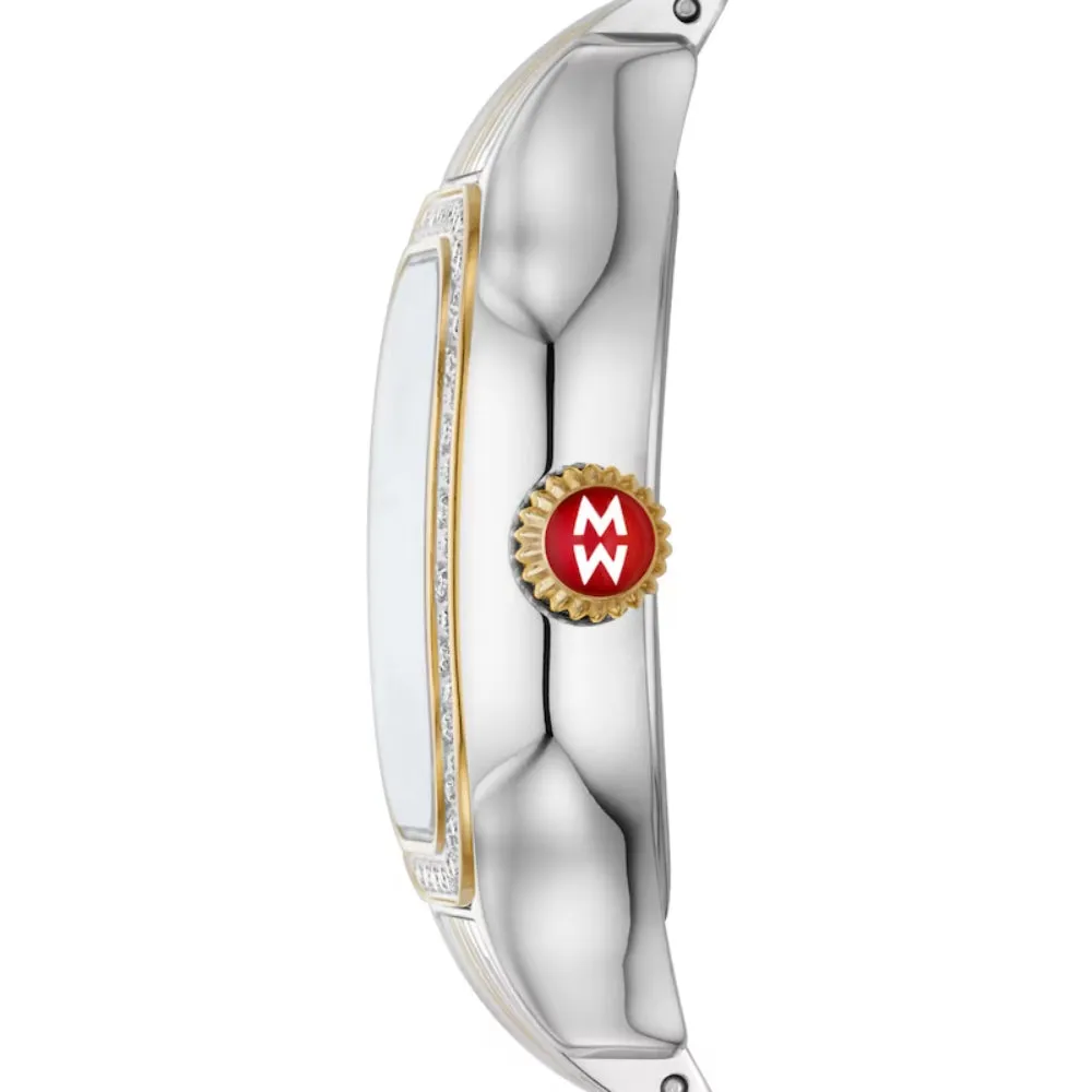 Michele Meggie Two-Tone Diamond Stainless Steel Watch