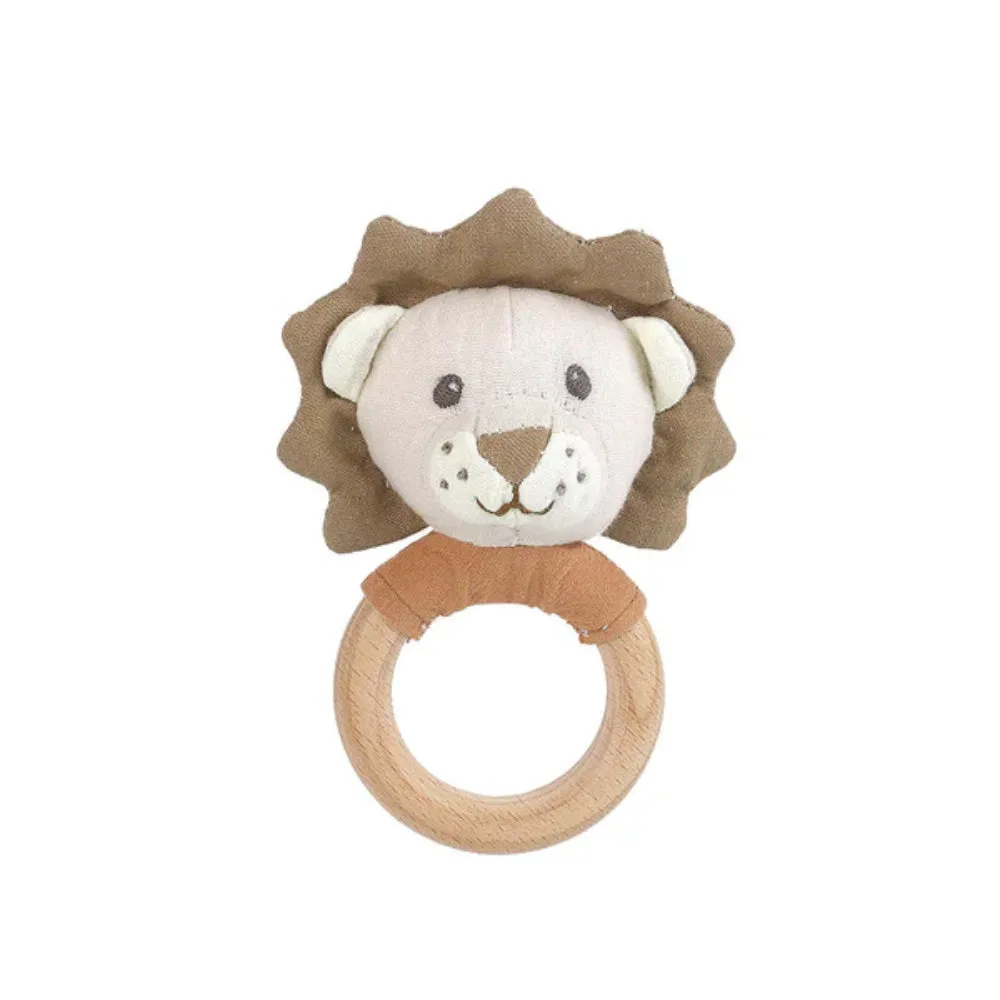 Mon Ami Safari Swaddle & Lion Rattle Gift Set