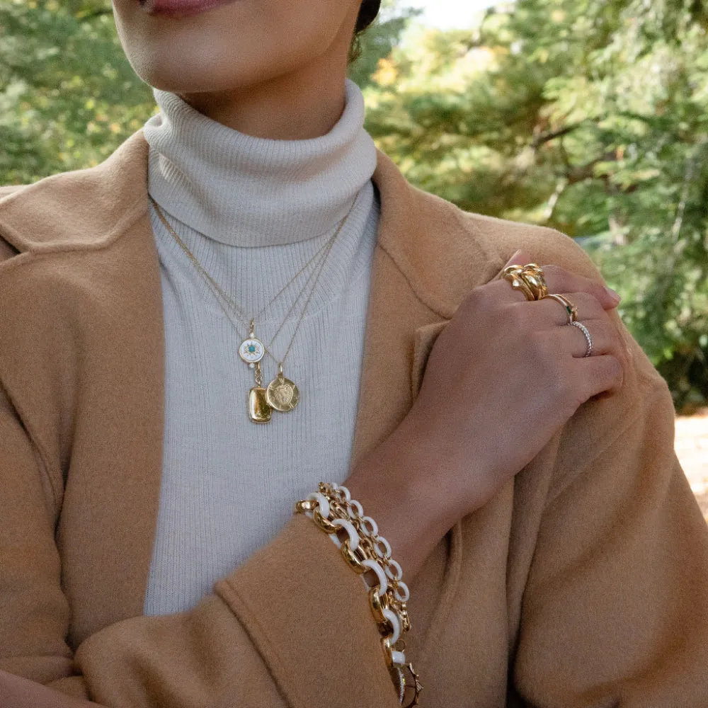 Monica Rich Kosann 18K Yellow Gold Slim Britt Locket Necklace