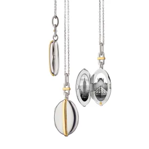 Monica Rich Kosann Two-Tone Slim Oval Tess Locket