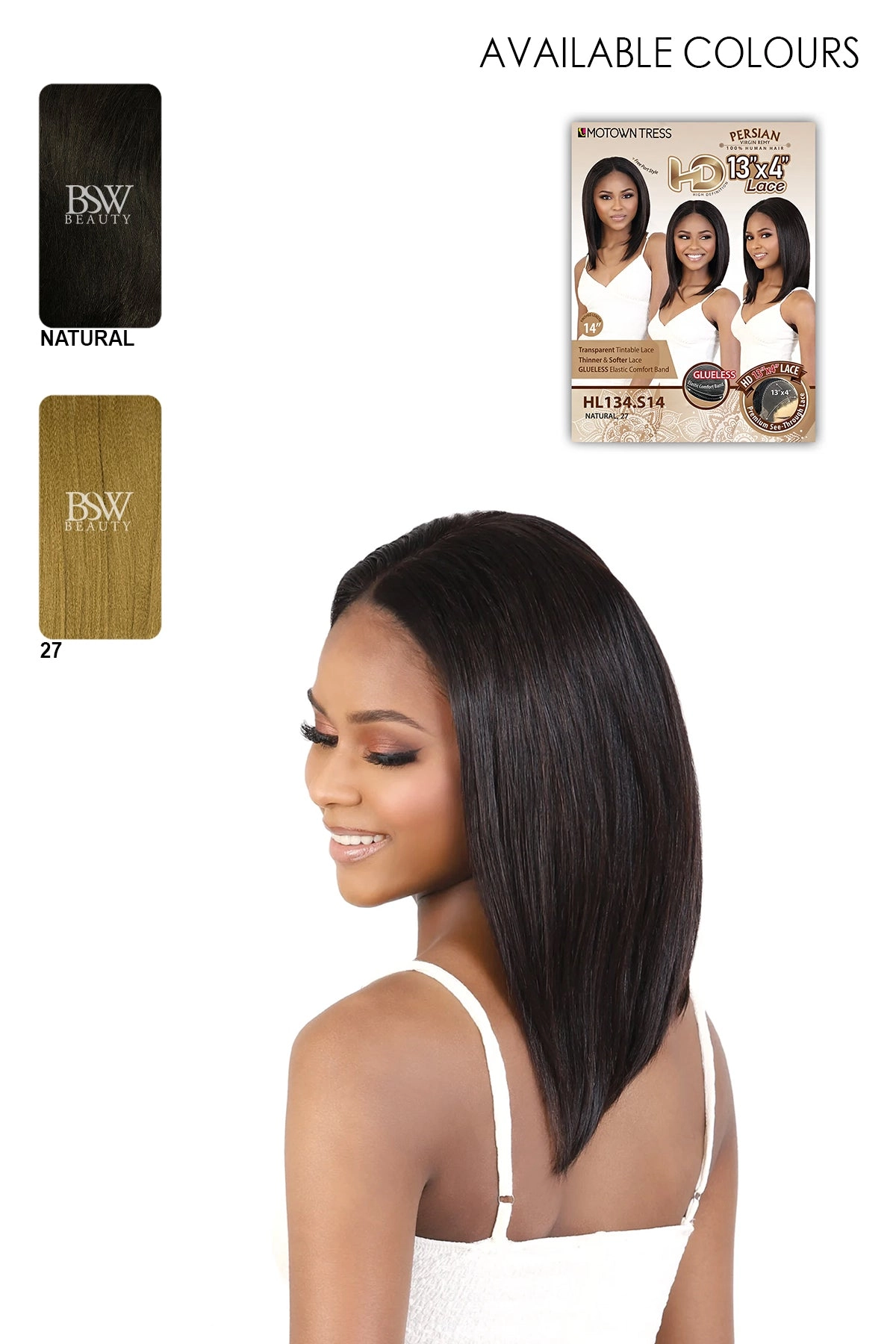 MOTOWN PERSIAN VIRGIN REMY 13X4 - HL134.S14 14"