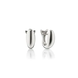 MRK Sterling Silver Perseverance Huggie Earrings
