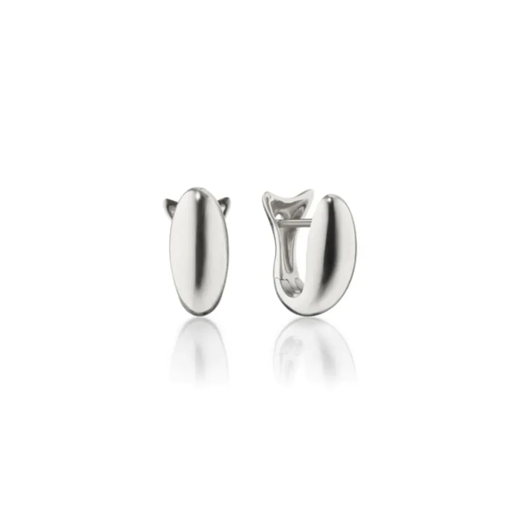 MRK Sterling Silver Perseverance Huggie Earrings