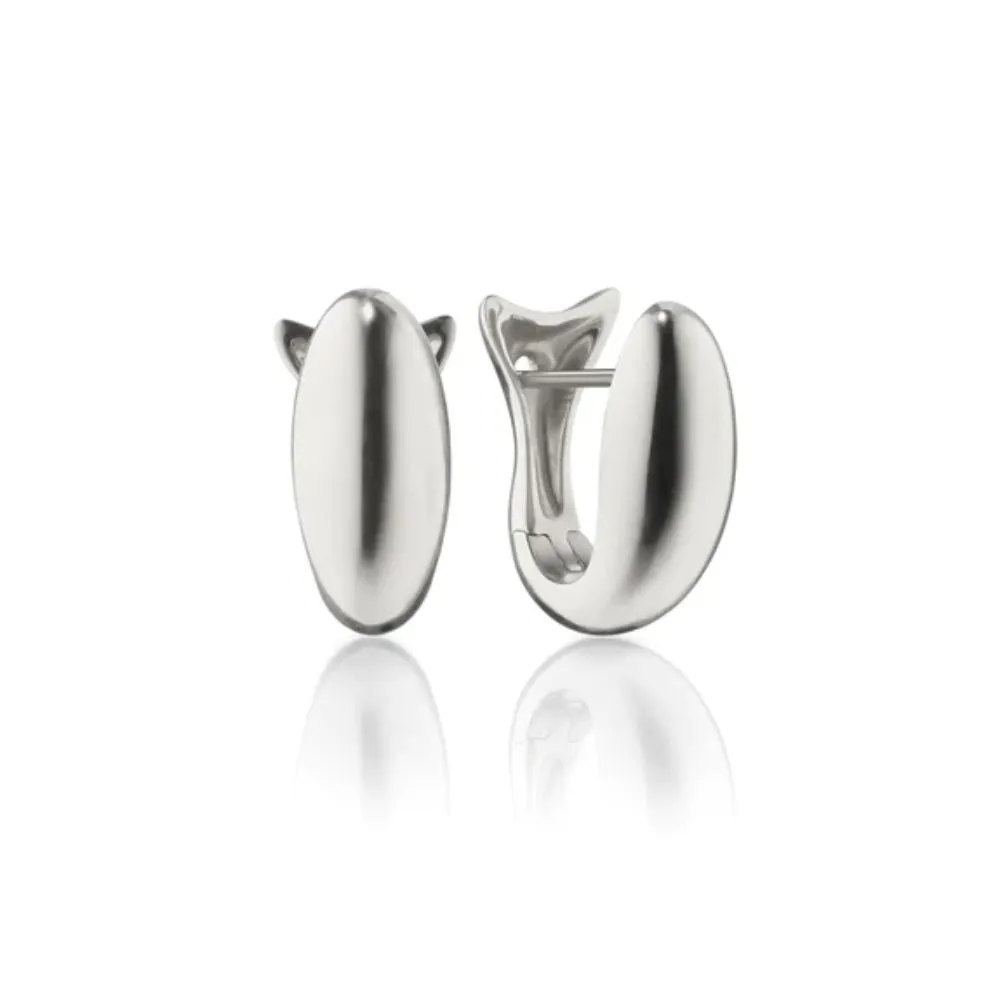 MRK Sterling Silver Perseverance Huggie Earrings