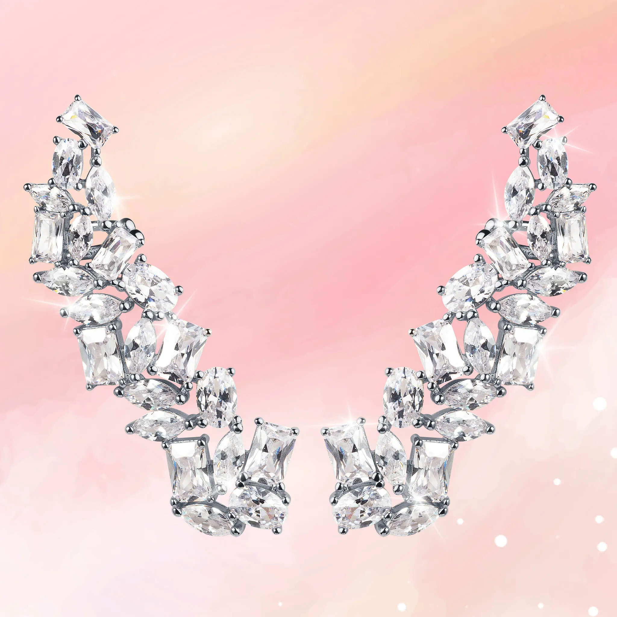 Opulent Radiance Climber Earrings