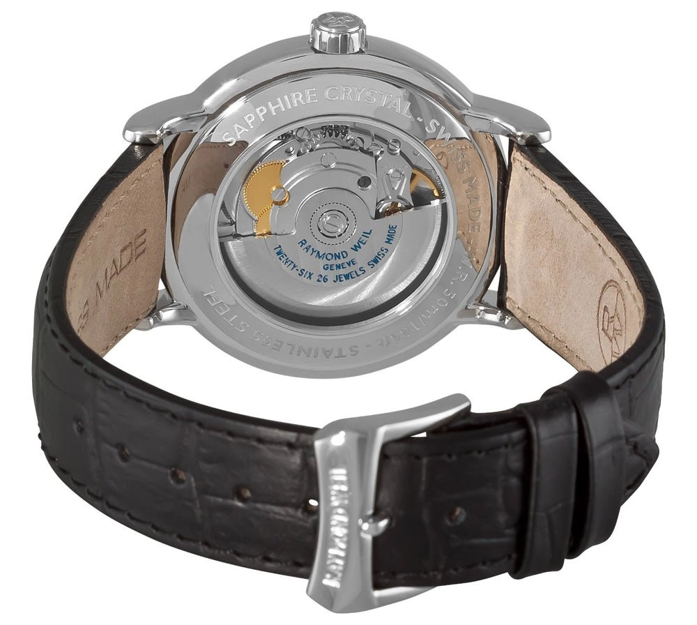 Raymond Weil Maestro 2837-STC-00659 Automatic Stainless Steel Mens Strap Watch Date Silver Dial