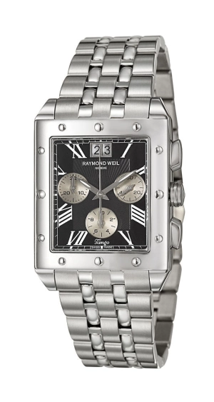 Raymond Weil Tango Chronograph Stainless Steel Mens Watch Date 4881-ST-00209