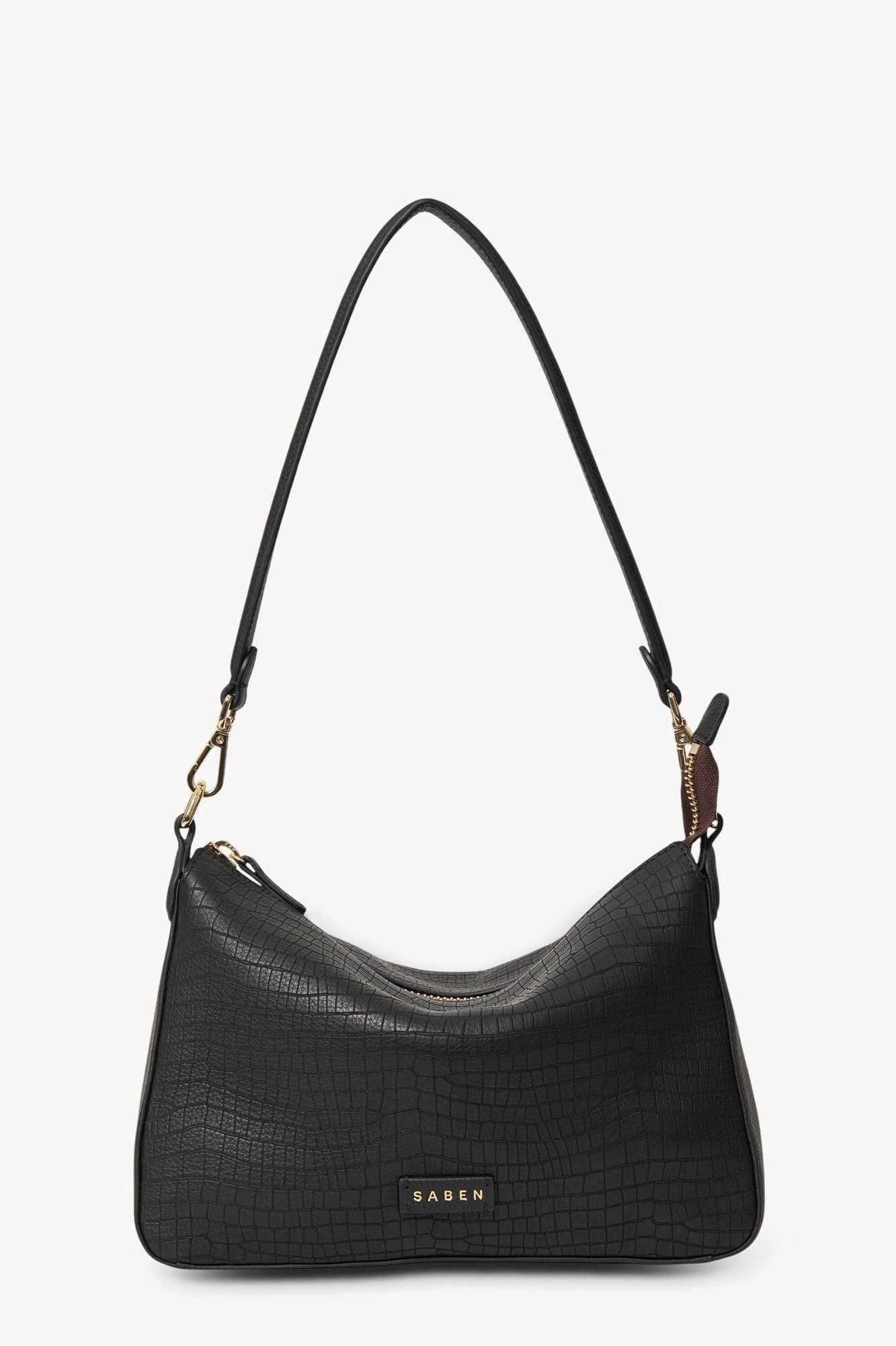 Saben Dane Shoulder Bag Black Luxe Emboss