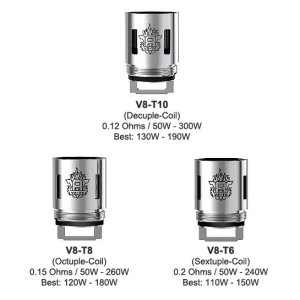 Smok TFV8 Coils / (Q4, T6, T8, T10) Atomizer Heads (3 Pack)