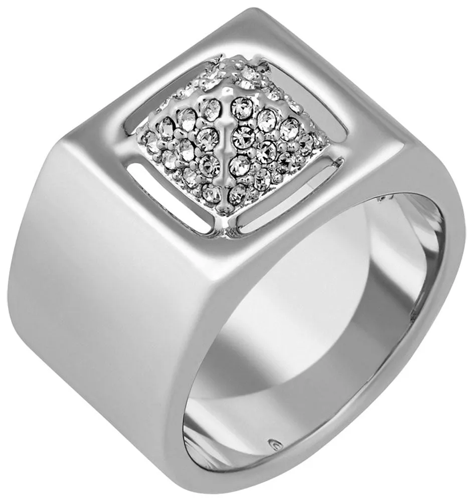 Swarovski Tactic Rhodium Plated Clear Crystal Pavé Womens Ring Size 6 / 52 - 5063704