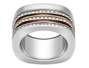 Swarovski Vio Rhodium & Rose Gold Plated Crystals Womens Ring Size 7 / 55 - 5152856