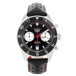 Tag Heuer Autavia Heritage Chronograph Steel Black Dial 42mm CBE2118.FC8246 Full Set