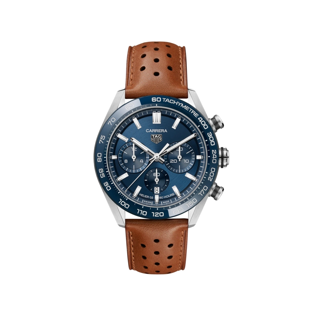 Tag Heuer Carrera 44mm Automatic - Blue/Brown