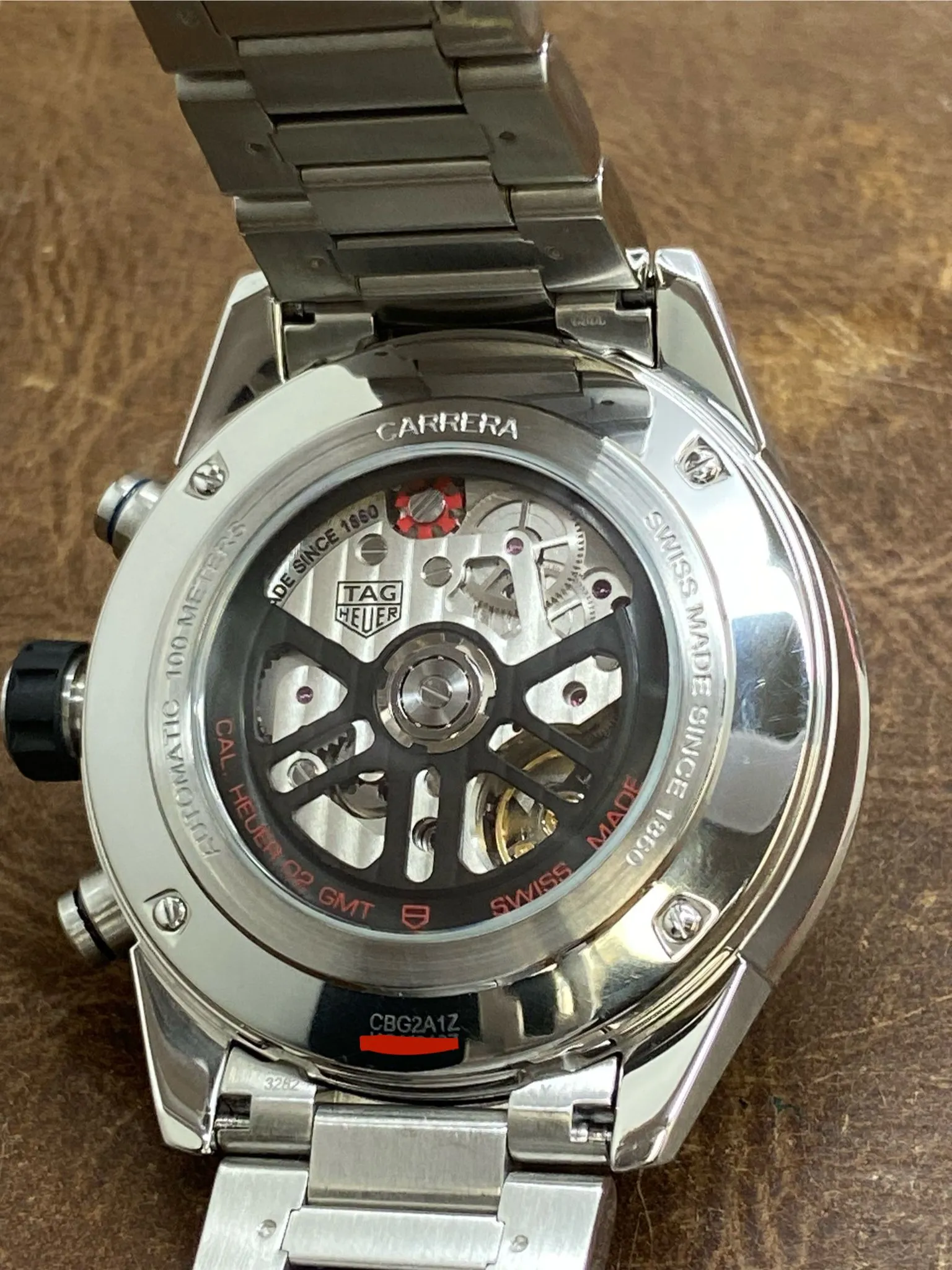 TAG Heuer Carrera Chronograph Twin-Time Cal 02 CBG2A1Z.BA0658 Skeleton Dial Automatic Men's Watch