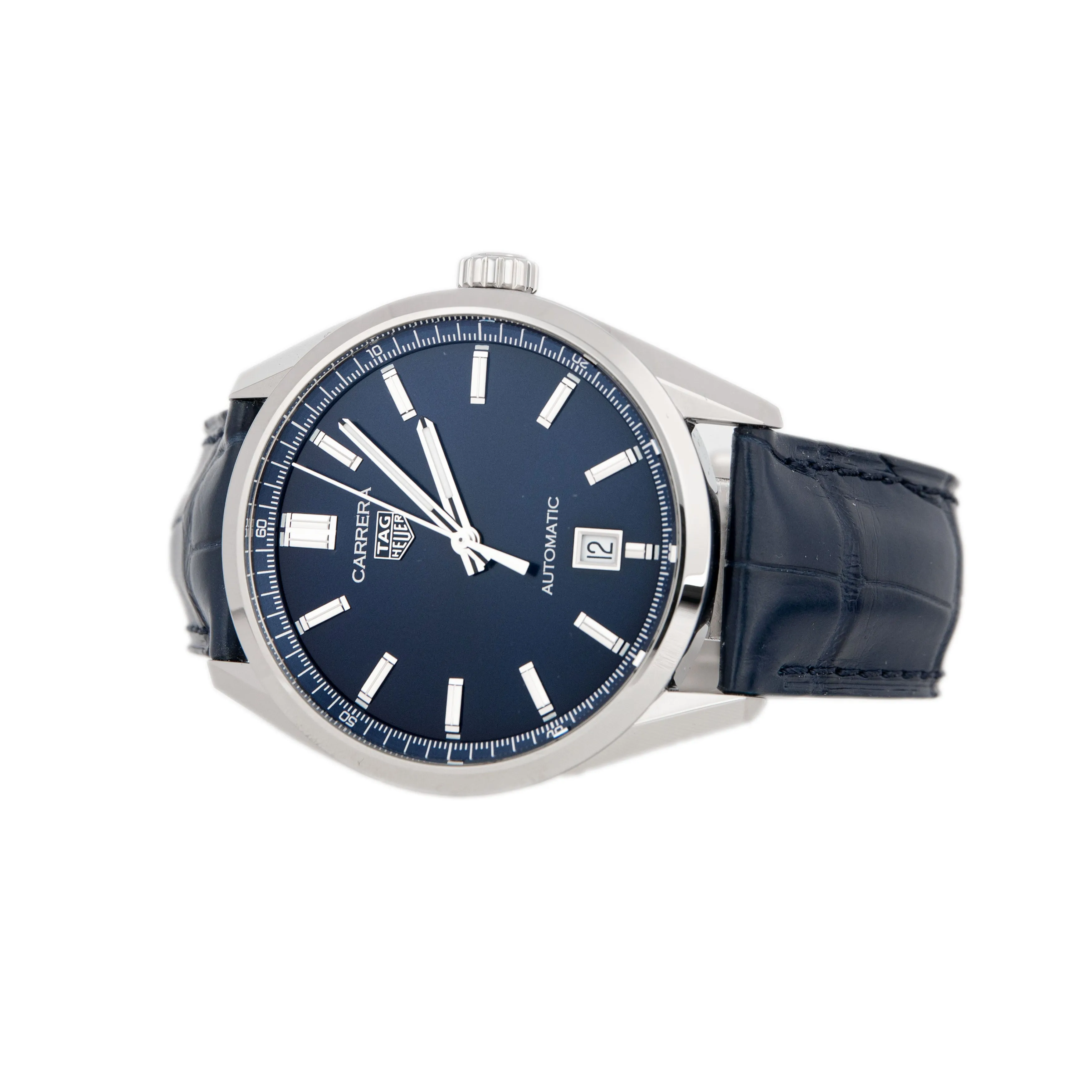 Tag Heuer Carrera Date Stainless Steel Blue Dial 39mm WBN2112.FC6504 Full Set