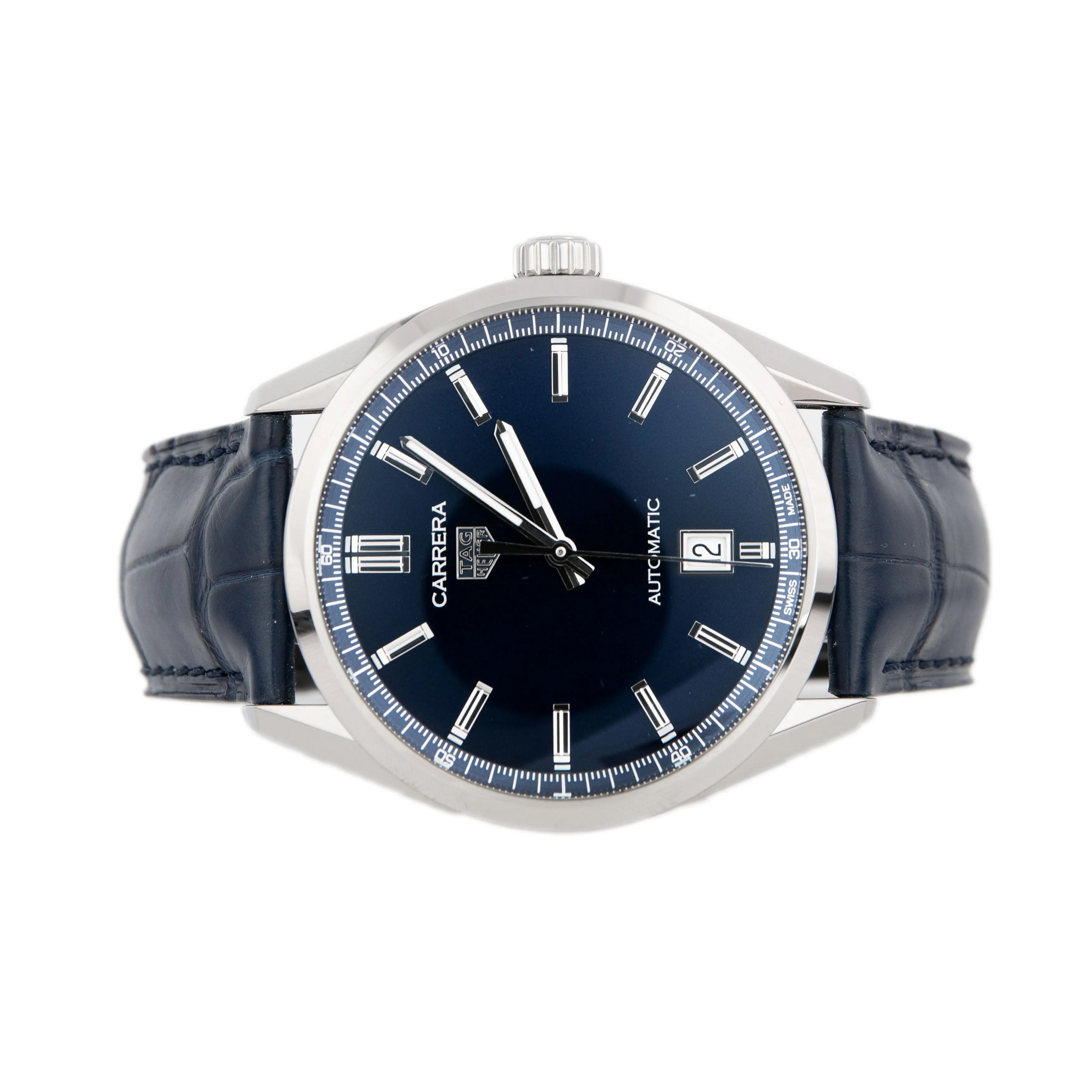 Tag Heuer Carrera Date Stainless Steel Blue Dial 39mm WBN2112.FC6504 Full Set